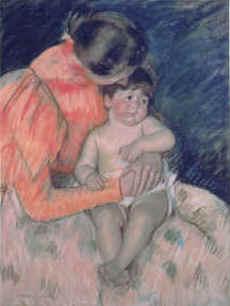Mary Cassatt Mother and Child  gvv Sweden oil painting art